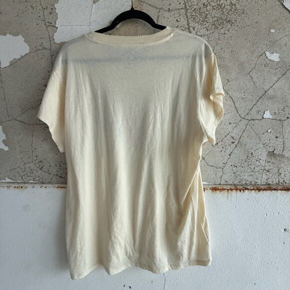 Aerosmith Skull Rose Graphic Band Tee Chaser Cream Vintage Wash Rock T Shirt NWT - Picture 5 of 6